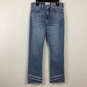 Jen7 By 7 For All Mankind Ankle Straight Fringe Hem Size 2